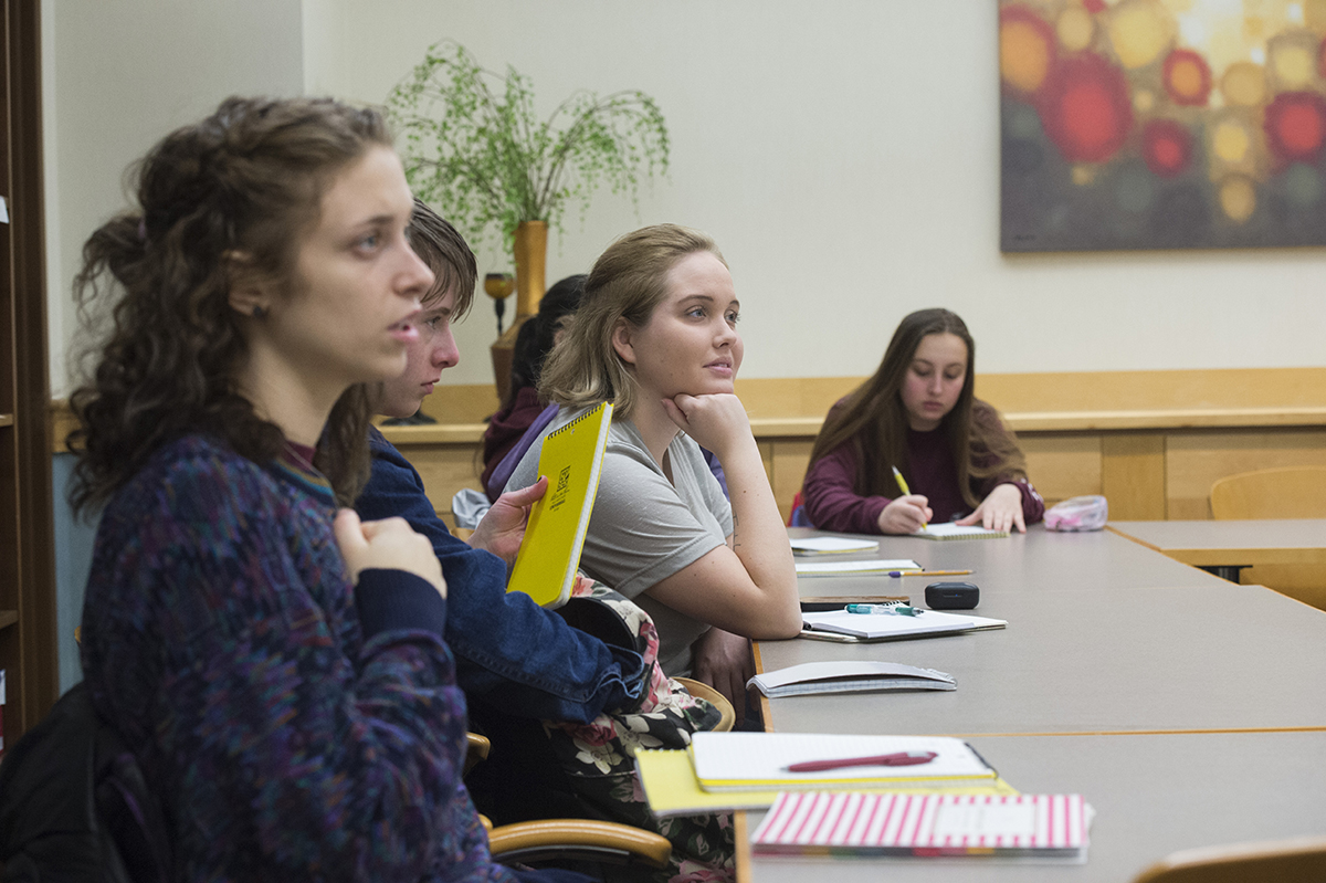 Honors Program students in classroom
