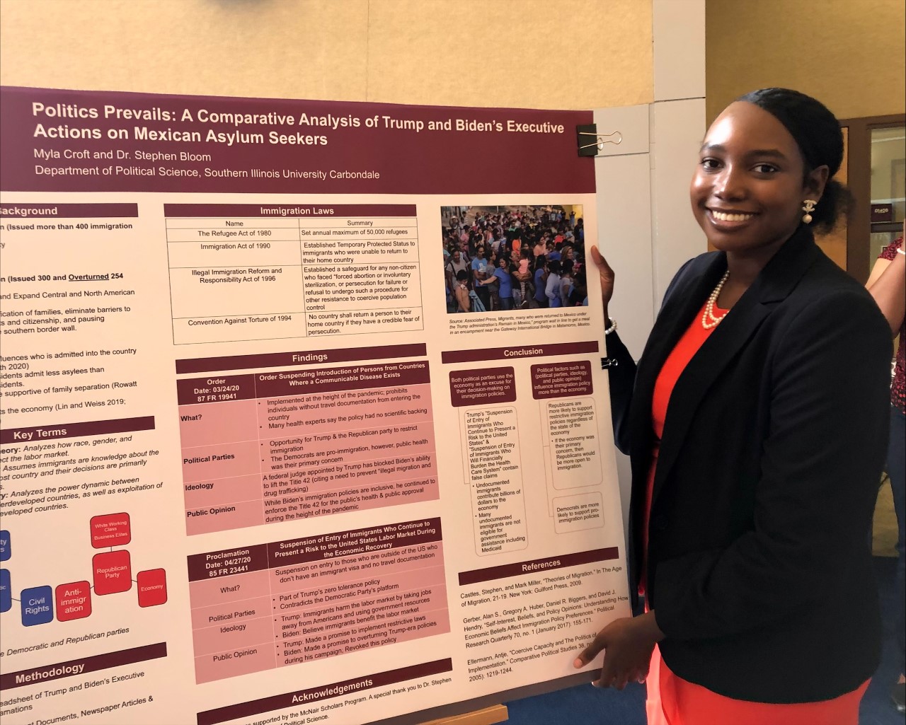 Myla Croft presents research at McNair